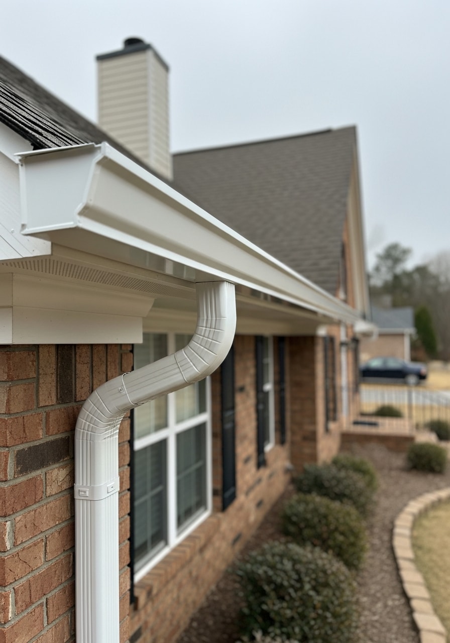 Close-up of completed work on a Clanton-area property with clear detail of quality and professional finish.